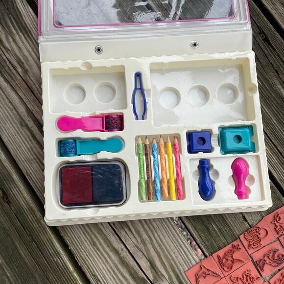 Rubber Stamping Stamp Kit Ink Art Kit Kids - Picture 8 of 16